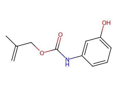 2-methylprop-2-enyl N-(3-hydroxyphenyl)carbamate structure