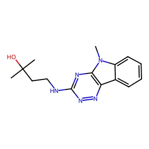 3-(3-Hydroxy-3-methylbutylamino)-5-methyl-as-triazino(5,6-b)indole structure