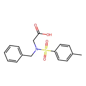 2-(N-benzyl-4-methylphenylsulfonamido)acetic acid structure