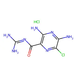 Amiloride hydrochloride anhydrous structure