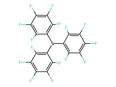 Tris(2,3,4,5,6-pentafluorophenyl)silane structure