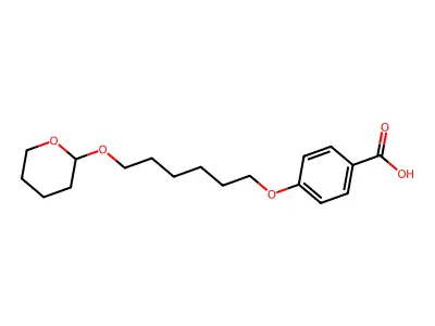 4-{[6-(tetrahydro-2H-pyran-2-yloxy)hexyl]oxy}benzenecarboxylic acid structure