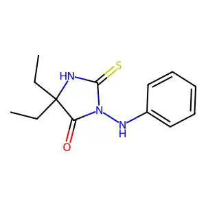 3-Anilino-5,5-diethyl-2-thioxo-4-imidazolidinone structure
