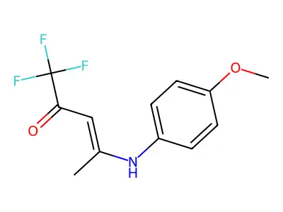 (Z)-1,1,1-trifluoro-4-(4-methoxyanilino)-3-penten-2-one structure