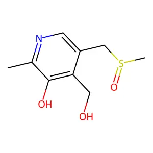 4-Pyridinemethanol, 3-hydroxy-2-methyl-5-[(methylsulfinyl)methyl]- structure