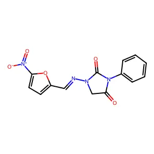 Hydantoin, 1-(5-nitrofurfurylideneamino)-3-phenyl- structure