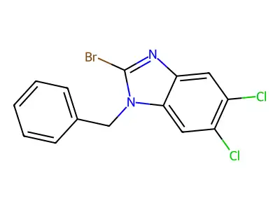 1-Benzyl-2-bromo-5,6-dichloro-1H-benzimidazole structure