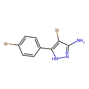 4-bromo-3-(4-bromophenyl)-1H-pyrazol-5-amine structure
