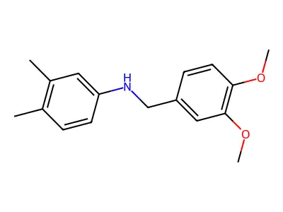 N-[(3,4-dimethoxyphenyl)methyl]-3,4-dimethylaniline structure