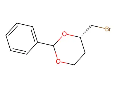 (4S)-4-(bromomethyl)-2-phenyl-1,3-dioxane structure