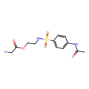 2-(N4-Acetylsulfanilamido)ethyl iodoacetate structure