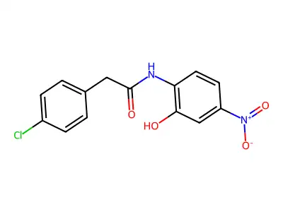 2-(4-chlorophenyl)-N-(2-hydroxy-4-nitrophenyl)acetamide structure