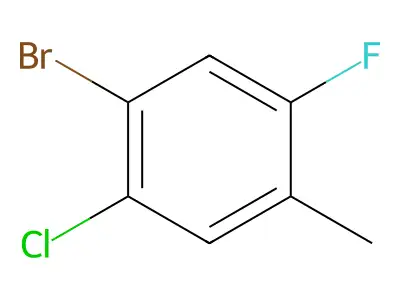 1-Bromo-2-chloro-5-fluoro-4-methylbenzene structure