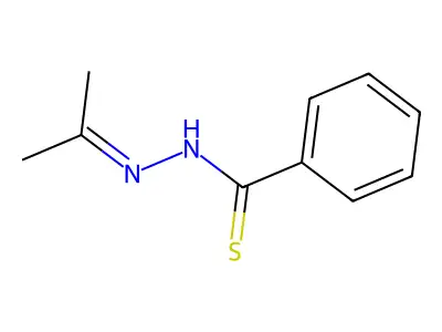 Benzoic acid, thio-, isopropylidenehydrazide structure