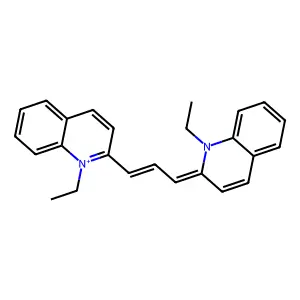Pinacyanol cation structure