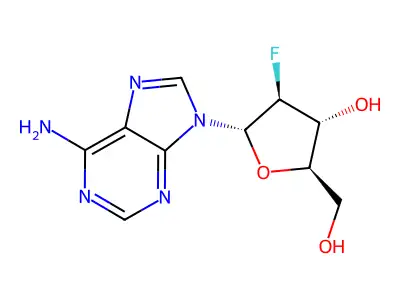 9-(2-Deoxy-2-fluoro-b-D-xylofuranosyl)-9H-purin-6-amine structure