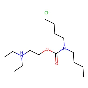 2-(Diethylamino)ethyl dibutylcarbamate--hydrogen chloride (1/1) structure