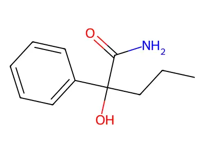 2-Hydroxy-2-phenylpentanamide structure