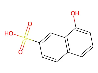 1-Hydroxynaphthalene-7-sulfonic acid structure