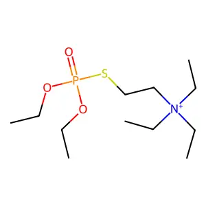 Ammonium, (2-mercaptoethyl)triethyl-, S-ester with O,O-diethylphosphorothioate structure