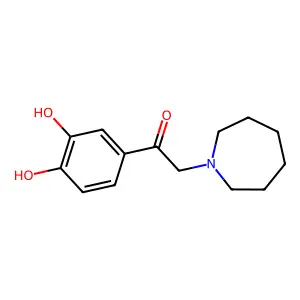 Acetophenone, 3',4'-dihydroxy-2-(hexahydro-1H-azepin-1-yl)- structure
