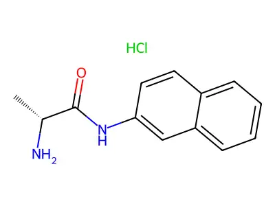 N-DL-alanyl-2-naphthylamine hydrochloride structure