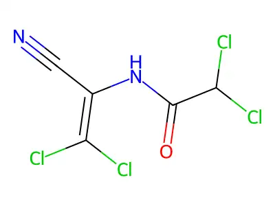 Acetamide, 2,2-dichloro-N-(2,2-dichloro-1-cyanoethenyl)- structure