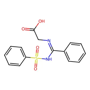 2-[[Benzenesulfonamido(phenyl)methylidene]amino]acetic acid structure