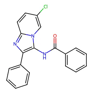 N-(6-chloro-2-phenylimidazo[1,2-a]pyridin-3-yl)benzamide structure