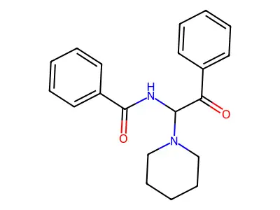 N-[2-oxo-2-phenyl-1-(piperidin-1-yl)ethyl]benzamide structure