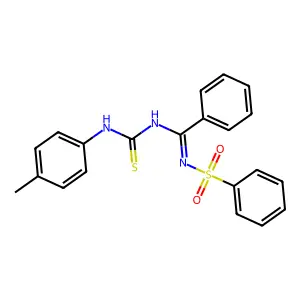 1-{[(Benzenesulfonyl)imino](phenyl)methyl}-3-(4-methylphenyl)thiourea structure