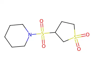 1-[(1,1-Dioxidotetrahydro-3-thienyl)sulfonyl]piperidine structure
