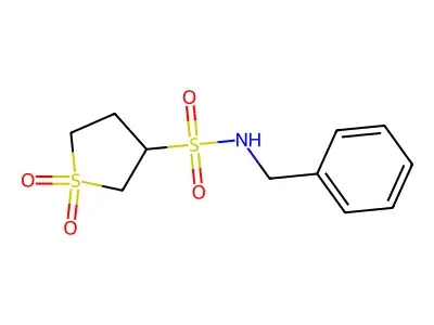 N-benzyltetrahydrothiophene-3-sulfonamide 1,1-dioxide structure