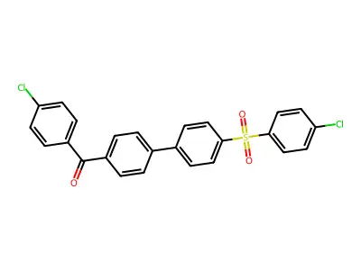 (4-Chlorophenyl){4'-[(4-chlorophenyl)sulfonyl]biphenyl-4-yl}methanone structure