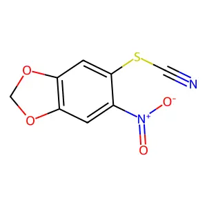 6-Nitro-1,3-benzodioxol-5-yl thiocyanate structure