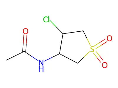 N-(4-chloro-1,1-dioxidotetrahydrothiophen-3-yl)acetamide structure
