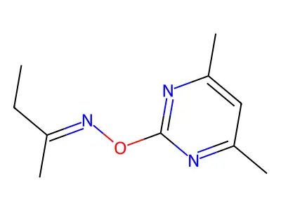 Butan-2-one O-(4,6-dimethyl-pyrimidin-2-yl)-oxime structure