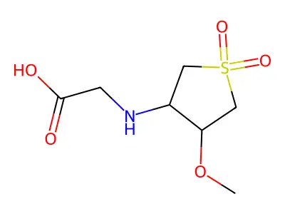2-[(4-Methoxy-1,1-dioxothiolan-3-yl)amino]acetic acid structure