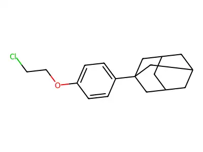 1-[4-(2-Chloroethoxy)phenyl]adamantane structure