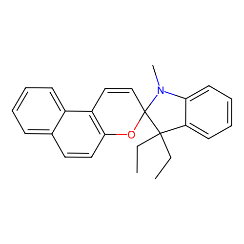 3',3'-Diethyl-1'-methylspiro[benzo[f]chromene-3,2'-indoline] structure