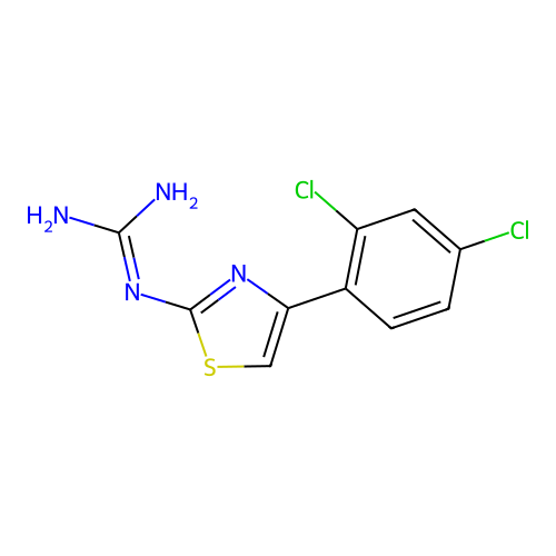1-(4-(2,4-Dichlorophenyl)thiazol-2-yl)guanidine structure
