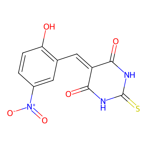 5-(2-hydroxy-5-nitrobenzylidene)-2-thioxodihydro-4,6(1H,5H)-pyrimidinedione structure