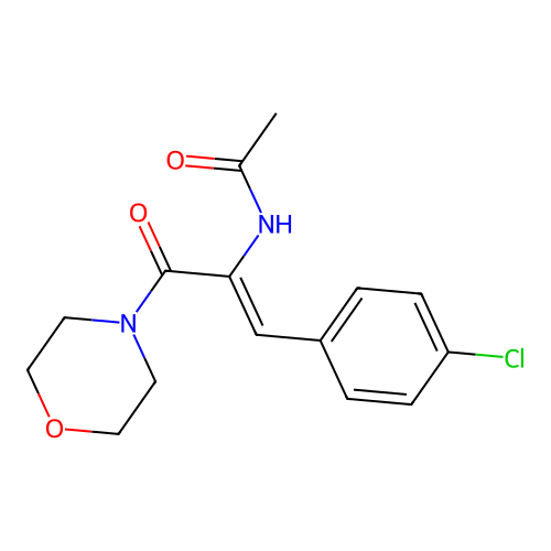 N-(2-(4-Chloro-phenyl)-1-(morpholine-4-carbonyl)-vinyl)-acetamide structure
