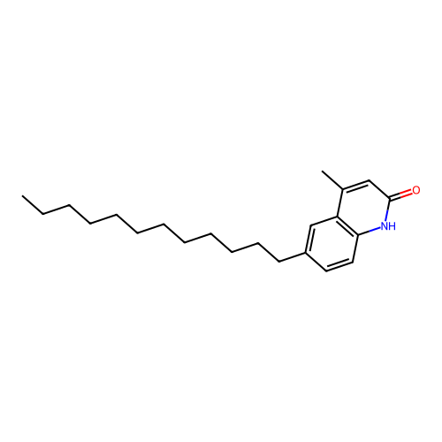 6-dodecyl-4-methyl-2(1H)-quinolinone structure