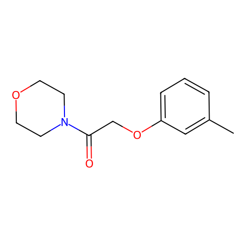 4-[(3-Methylphenoxy)acetyl]morpholine structure