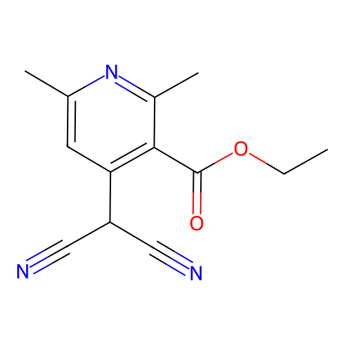 Ethyl 4-(dicyanomethyl)-2,6-dimethylpyridine-3-carboxylate structure