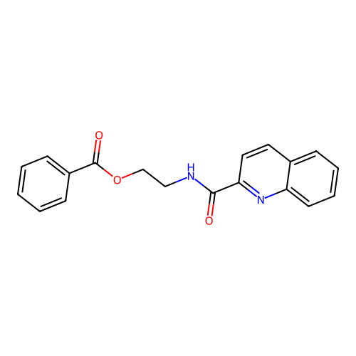 2-(Quinoline-2-carboxamido)ethyl benzoate structure