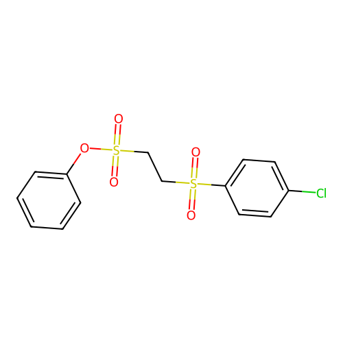 Phenyl 2-(4-chlorophenyl)sulfonylethanesulfonate structure