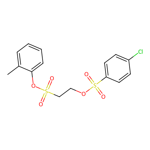 2-[(2-Methylphenoxy)sulfonyl]ethyl 4-chlorobenzenesulfonate structure
