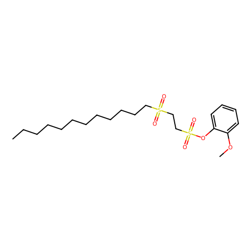 2-Methoxyphenyl 2-(dodecylsulfonyl)ethanesulfonate structure
